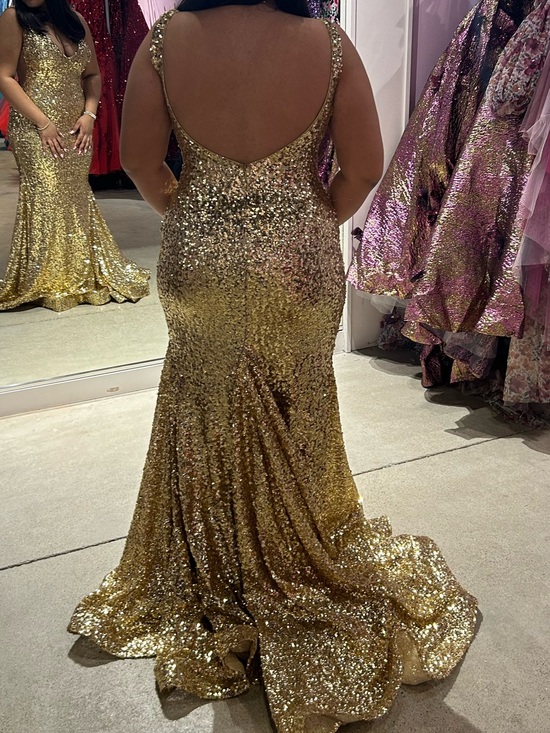 Jovani Dresses & Skirts - Jovani Gold Sequin Mermaid Gown